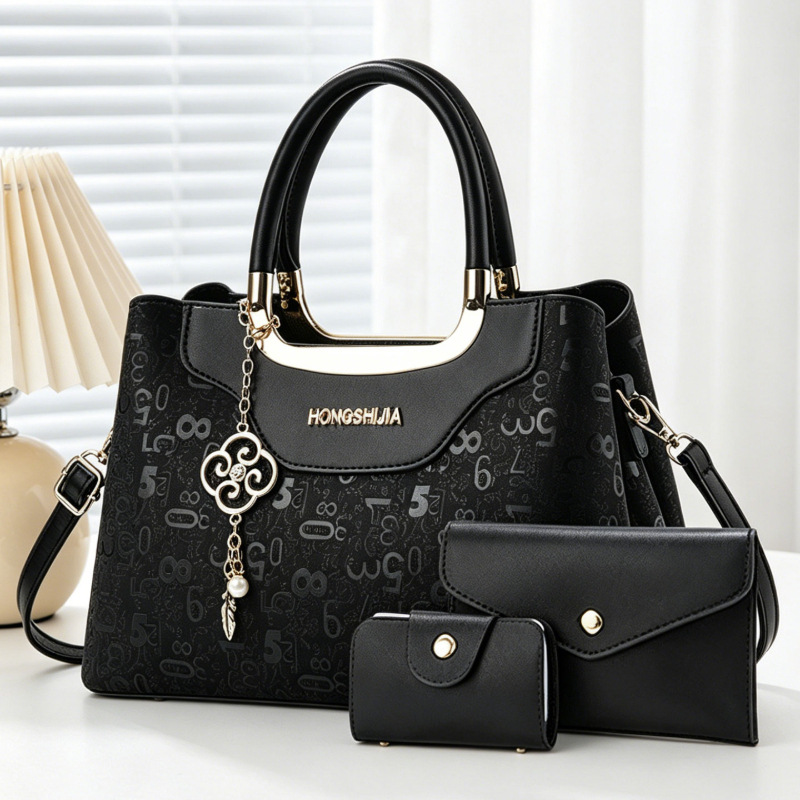 Crossbody Bag Women - ชุดกระเป๋าถือแฟชั่นผู้หญิง 3 ชิ้น, กระเป๋าสะพายข้างพิมพ์ลายดิจิตอลสุดหรูสำหรับผู้หญิง, กระเป๋าสะพายไหล่หลายช่องความจุขนาดใหญ่