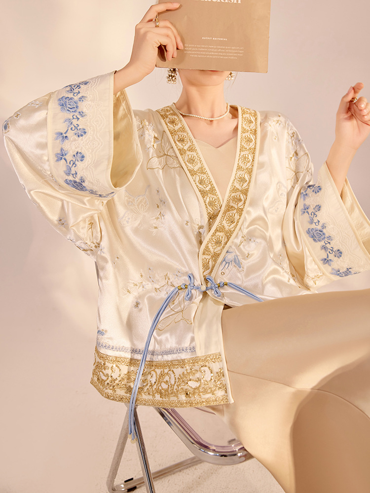 Women'S Fashion For 2026 - เสื้อแจ็คเก็ตผู้หญิงทรงหลวมหรูหราปักลายผีเสื้อแบบจีนใหม่ระดับไฮเอนด์สำหรับฤดูใบไม้ผลิปี 2026 เสื้อคลุมแจ็คเก็ตสำหรับสวมทับ
