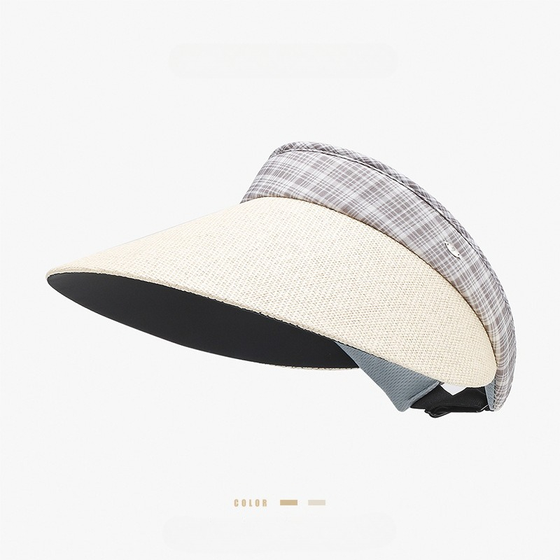 Straw Hat Summer - หมวกแฟชั่นสตรี หมวกกันแดด แบบพกพา หมวกฤดูร้อน หมวกสำหรับเดินทางกลางแจ้ง หมวกฟางอเนกประสงค์แบบพับได้