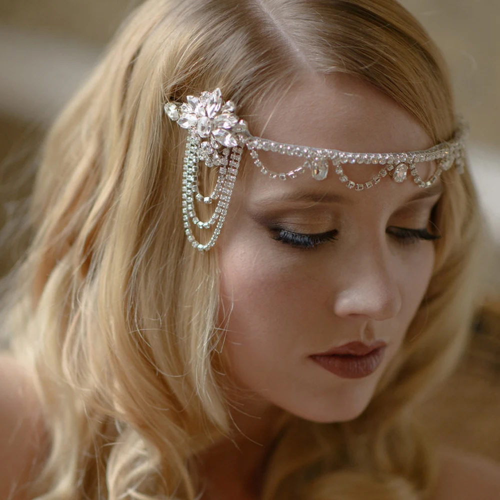 Women'S Fashion Of The 1920S - Stonefans แถบคาดศีรษะ Gatsby คริสตัลวินเทจ1920งานแต่งงานงานคาร์นิวัลสายคาดศีรษะ2024ดอกไม้สำหรับผู้หญิง