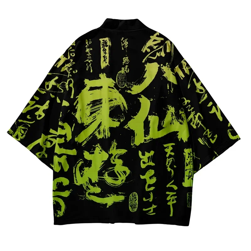 Women'S Fashion Kimono - 3Dญี่ปุ่นแบบดั้งเดิมSamuraiกิโมโนฤดูร้อนผู้ชายและผู้หญิงญี่ปุ่นHarajukuเสื้อสเวตเตอร์ถักYukataแฟชั่นUnisexอะนิเมะStreetwear