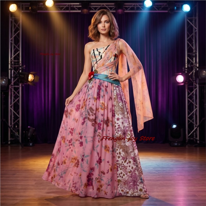 Floral Summer Dress - ชุดคอนเสิร์ตอะนิเมะฤดูร้อน-ชุดกระโปรงลายดอกไม้สีชมพู Rosy Zhao, Zhao Lusi สไตล์กรุงเทพฯ,