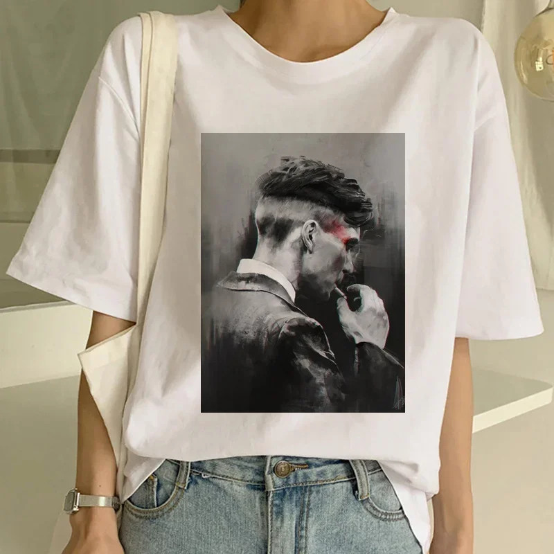 Women'S Fashion Peaky Blinders - ฮาราจูกุ พีคกี้ บลินเดอร์เสื้อยืดผู้หญิงตลกแขนสั้นเสื้อยืดผู้หญิงเสื้อ 90s Ulzzang เสื้อยืดหญิงเสื้อยืดแฟชั่น