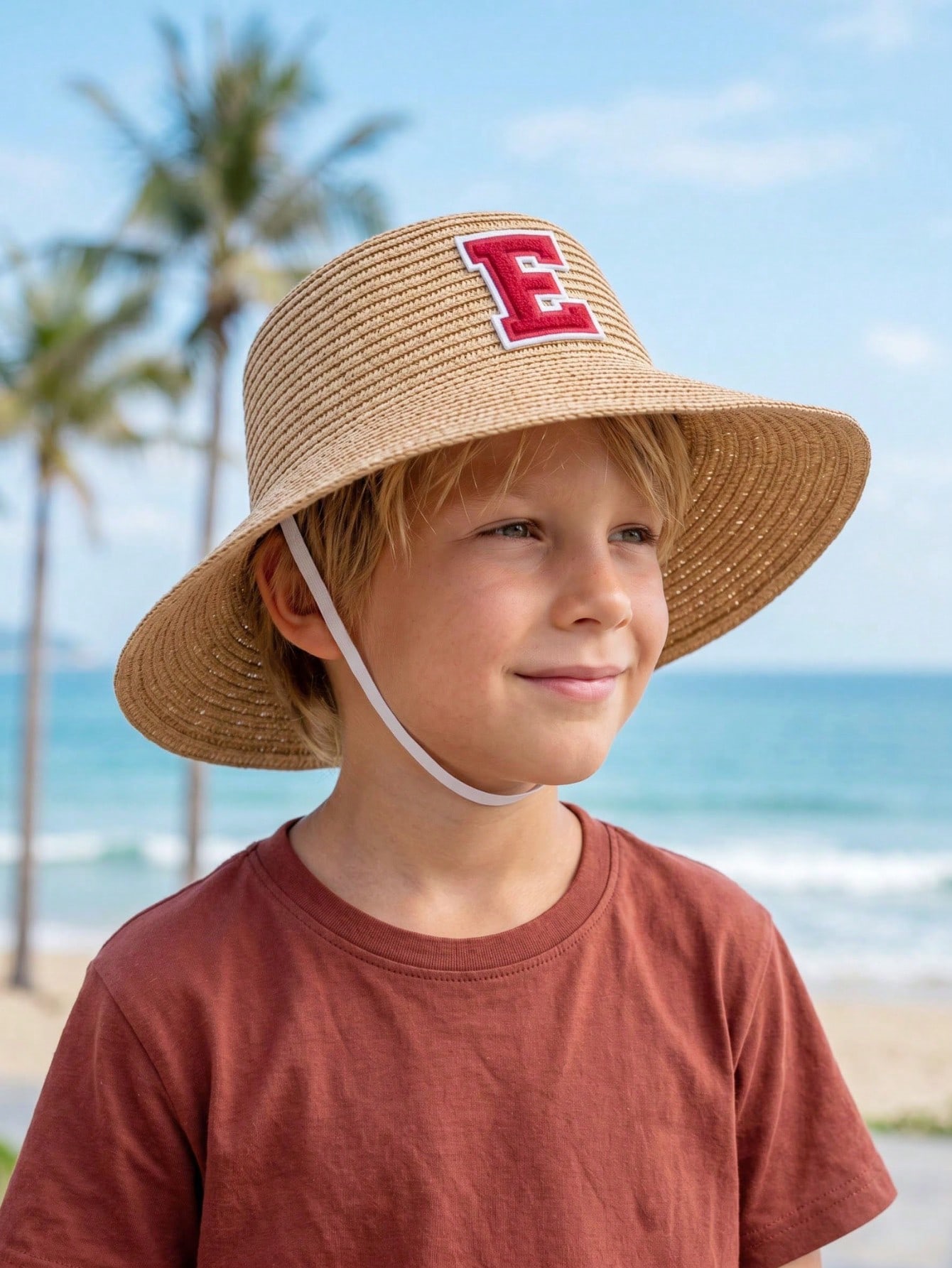 หมวกฟางเด็กผู้ชาย 3-8 ขวบ 1 ใบ - Straw Hat Summer บทวิจารณ์และราคา