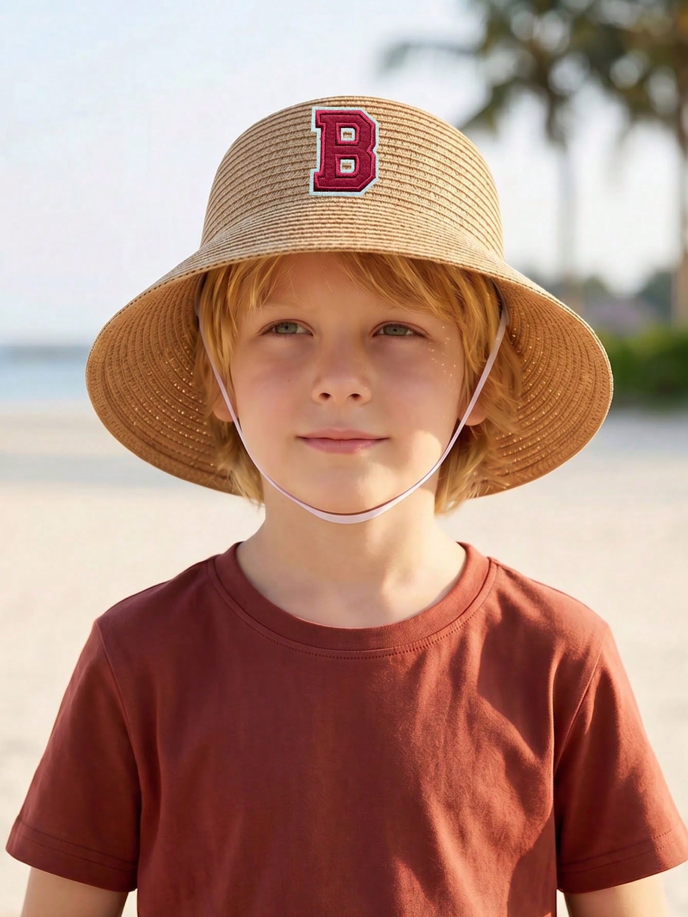 หมวกฟางเด็กผู้ชาย 3-8 ขวบ 1 ใบ - Straw Hat Summer บทวิจารณ์และราคา