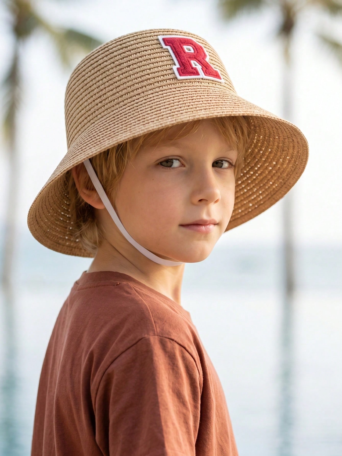 หมวกฟางเด็กผู้ชาย 3-8 ขวบ 1 ใบ - Straw Hat Summer บทวิจารณ์และราคา