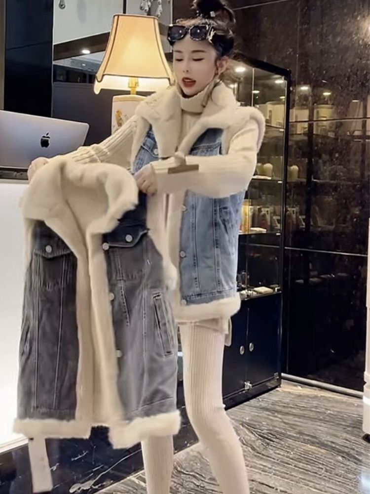 เสื้อกั๊กขนแกะสำหรับผู้หญิง เส - Women'S Fashion Gilet บทวิจารณ์และราคา