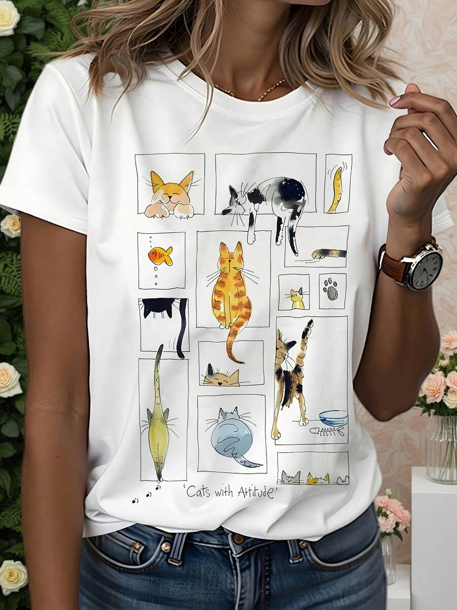 เสื้อผ้าแฟชั่นใหม่ เสื้อยืดแขน - Women Fashion Pose บทวิจารณ์และราคา