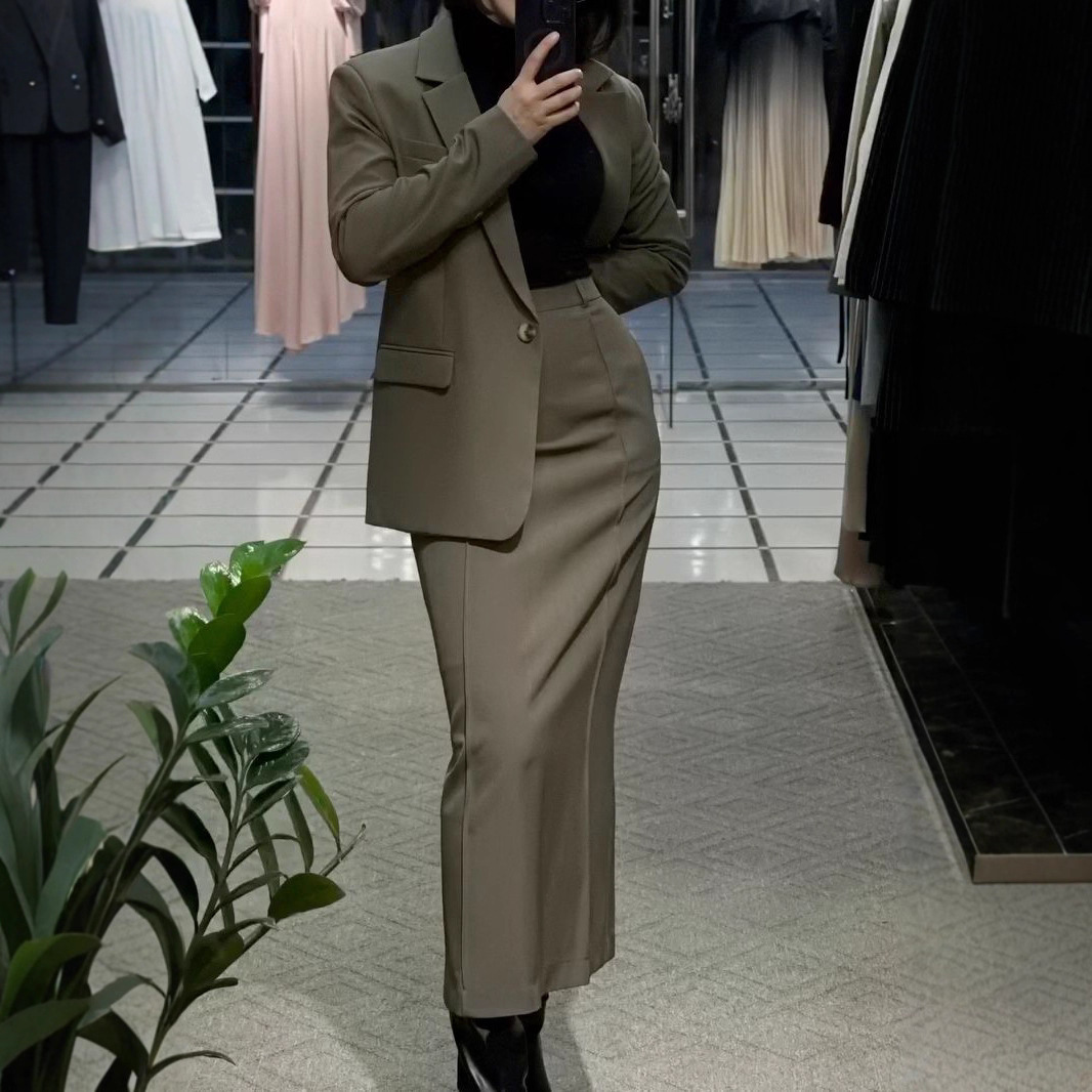 ชุดกระโปรงสูทผู้หญิงแบบ 2 ชิ้น - Women'S Fashion Blazer บทวิจารณ์และราคา