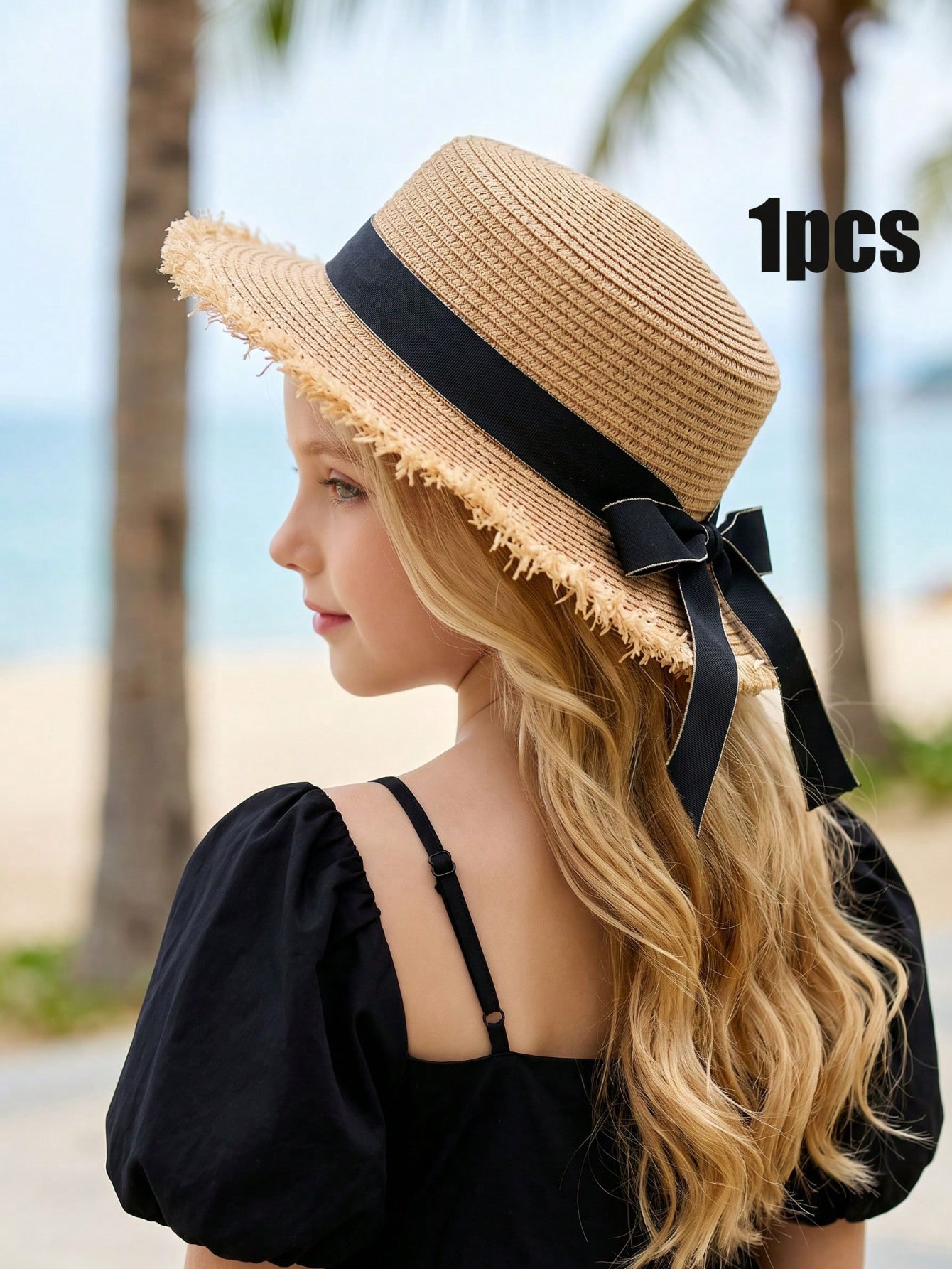 หมวกฟางปีกกว้างสีน้ำตาลสำหรับเ - Straw Hat Summer บทวิจารณ์และราคา
