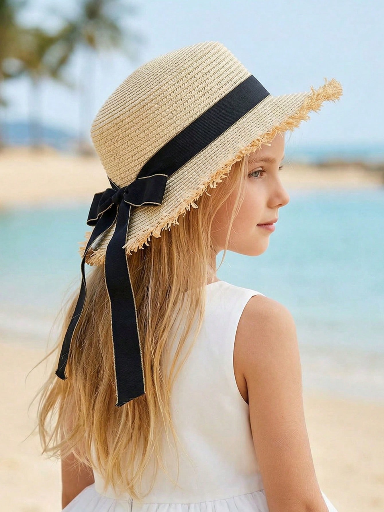 หมวกฟางปีกกว้างสีน้ำตาลสำหรับเ - Straw Hat Summer บทวิจารณ์และราคา