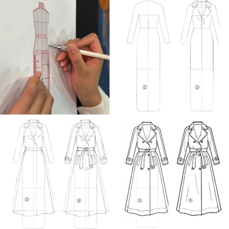 ชุดอุปกรณ์วาดแบบแฟชั่นสำหรับผู - Women Fashion Figure Template บทวิจารณ์และราคา