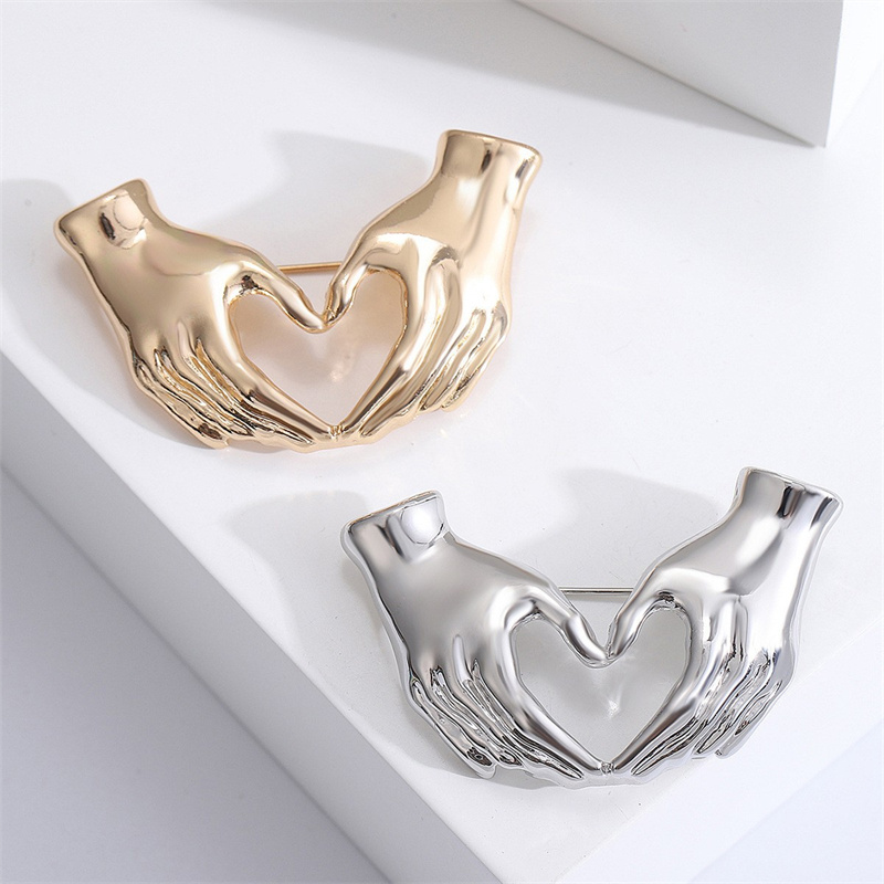 XIALUOKE มือ Pose เข็มกลัดหัวใ - Women Fashion Pose บทวิจารณ์และราคา