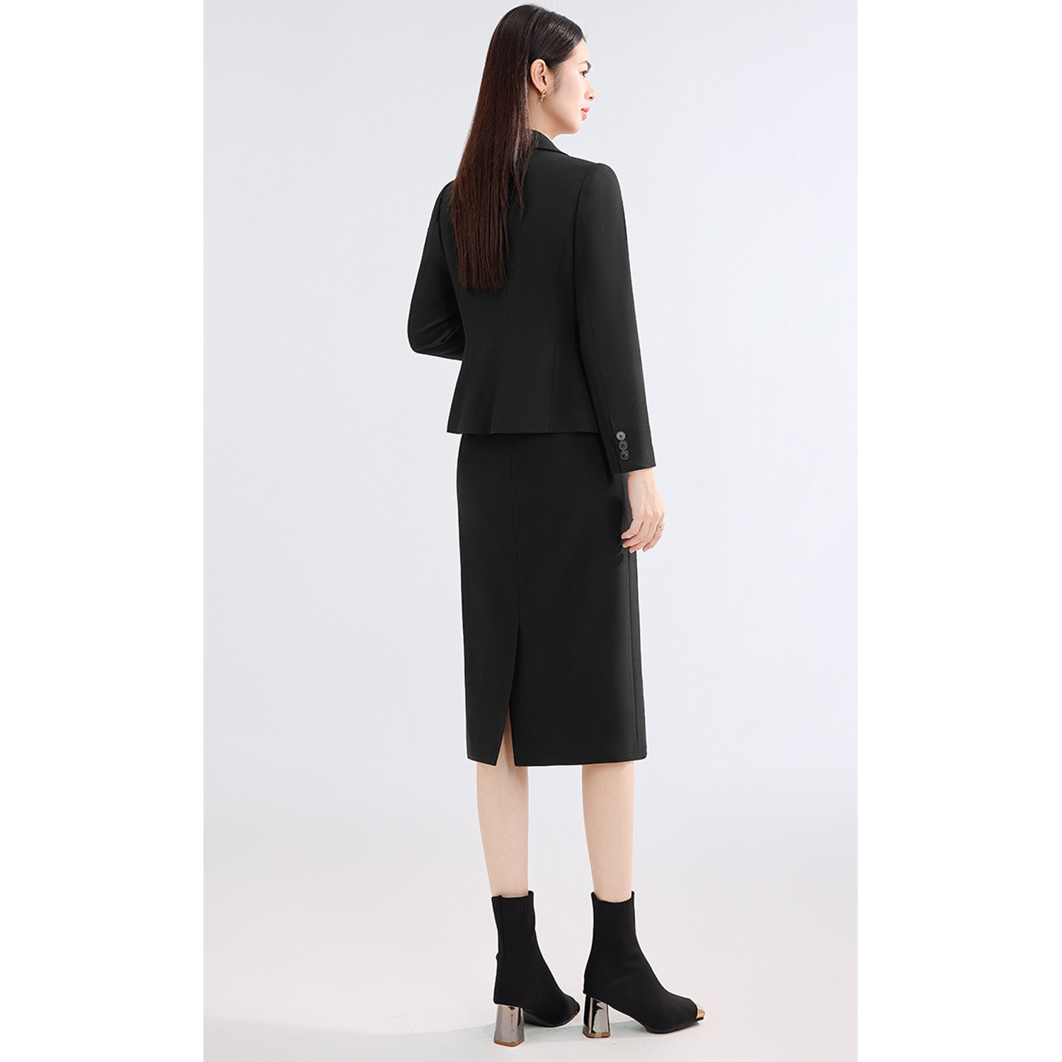 ชุดกระโปรงสูทผู้หญิงสีฟ้า Alli - Women'S Fashion Blazer บทวิจารณ์และราคา