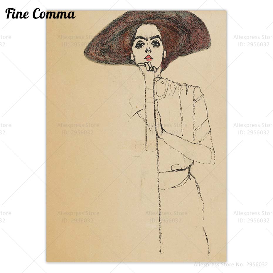 ภาพผู้หญิง Egon Schiele ผู้หญิ - Women Fashion Pose บทวิจารณ์และราคา