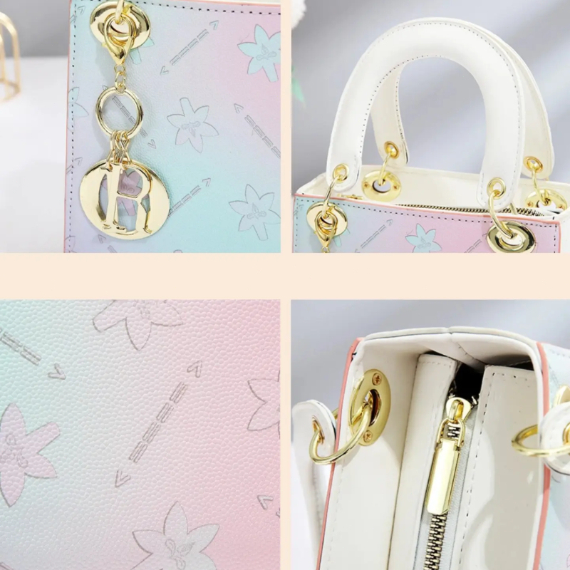 ชุดกระเป๋าสะพายข้างพิมพ์ลายไล่ - Crossbody Bag Women บทวิจารณ์และราคา