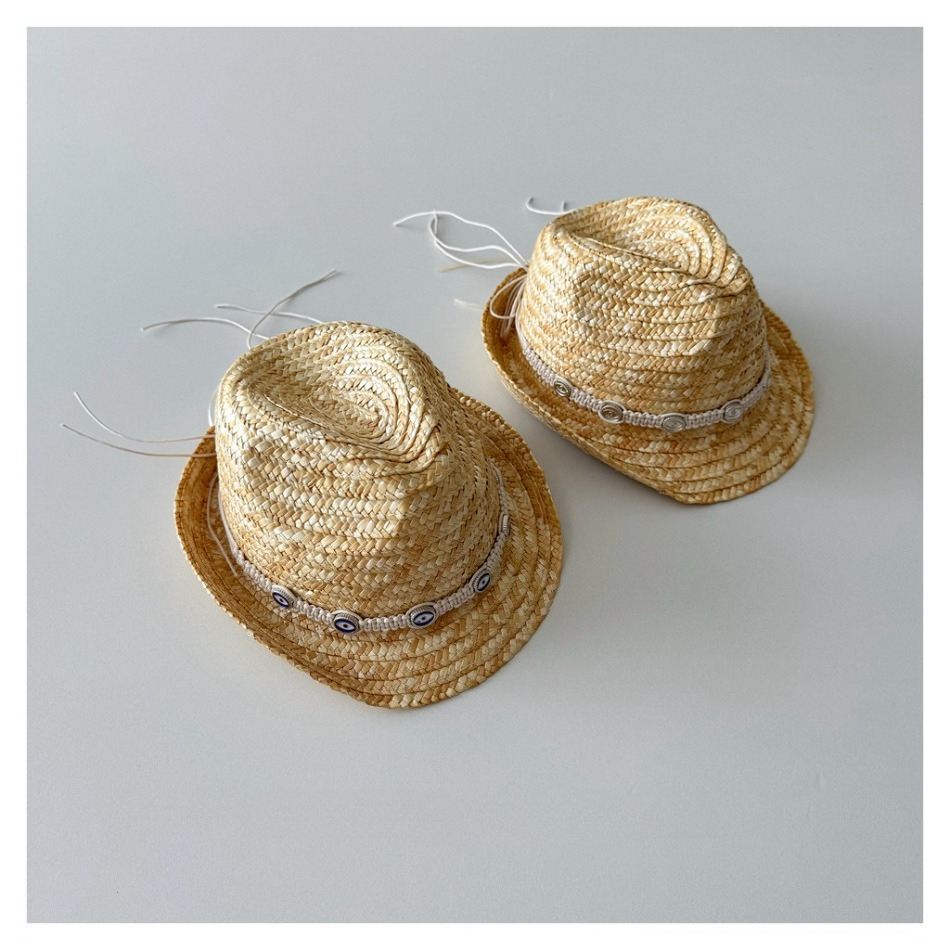 หมวกฟีโดราฟางธรรมชาติสำหรับเด็ - Straw Hat Summer บทวิจารณ์และราคา