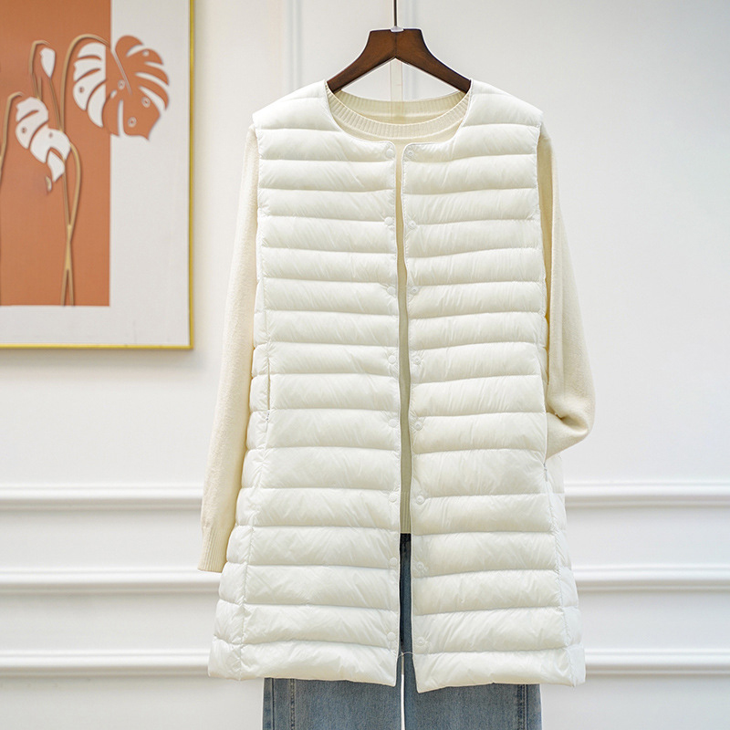 เสื้อกั๊กขนเป็ดสีขาวสำหรับผู้ห - Women'S Fashion Gilet บทวิจารณ์และราคา