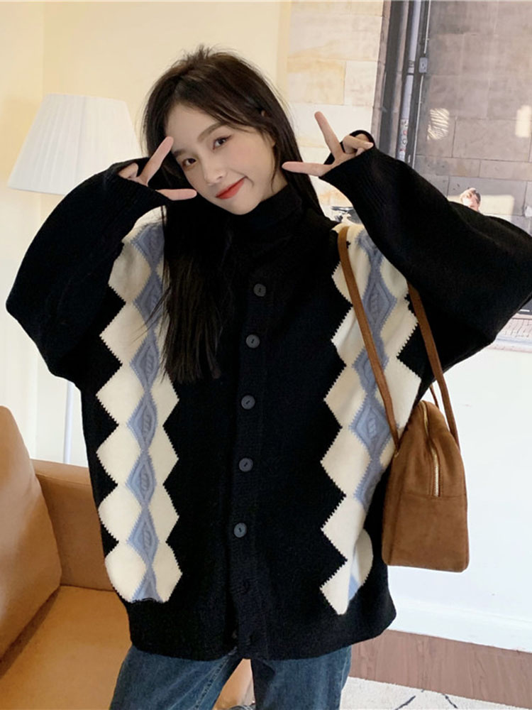 เสื้อคลุมคาร์ดิแกนถักลายตารางเ - Women'S Fashion Gilet บทวิจารณ์และราคา
