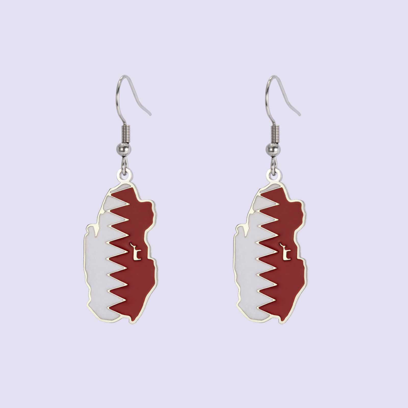 ต่างหูสแตนเลสสตีลรูปแผนที่กาตา - Women Fashion Qatar บทวิจารณ์และราคา