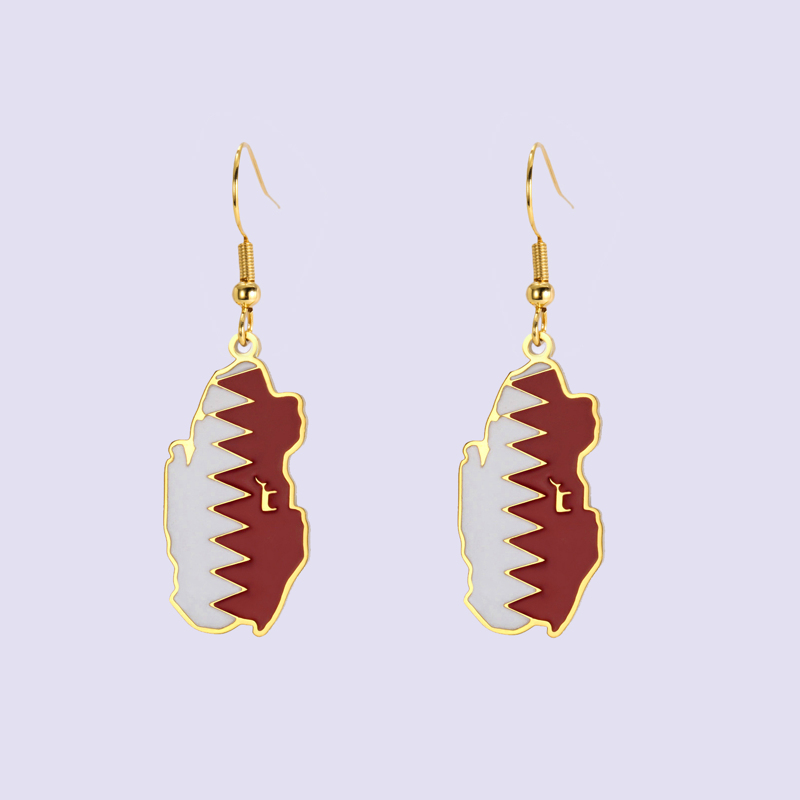 ต่างหูสแตนเลสสตีลรูปแผนที่กาตา - Women Fashion Qatar บทวิจารณ์และราคา