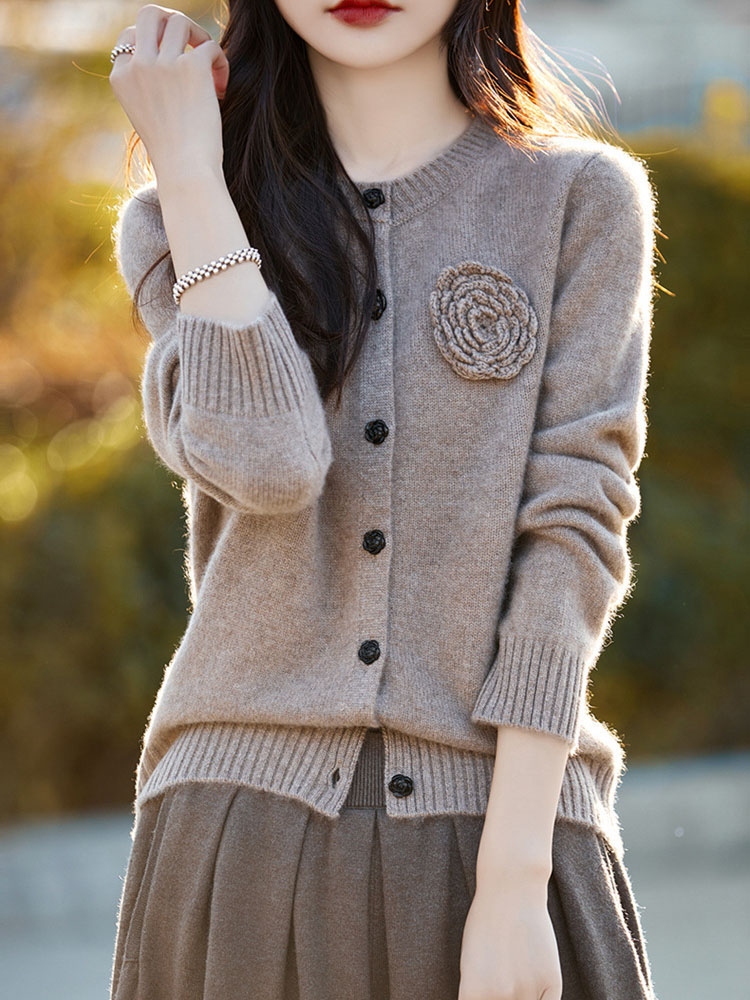 ดอกไม้ถักเสื้อสเวตเตอร์ถักแขนย - Women'S Fashion Gilet บทวิจารณ์และราคา