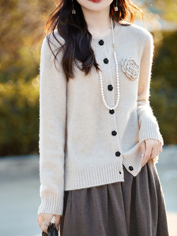 ดอกไม้ถักเสื้อสเวตเตอร์ถักแขนย - Women'S Fashion Gilet บทวิจารณ์และราคา