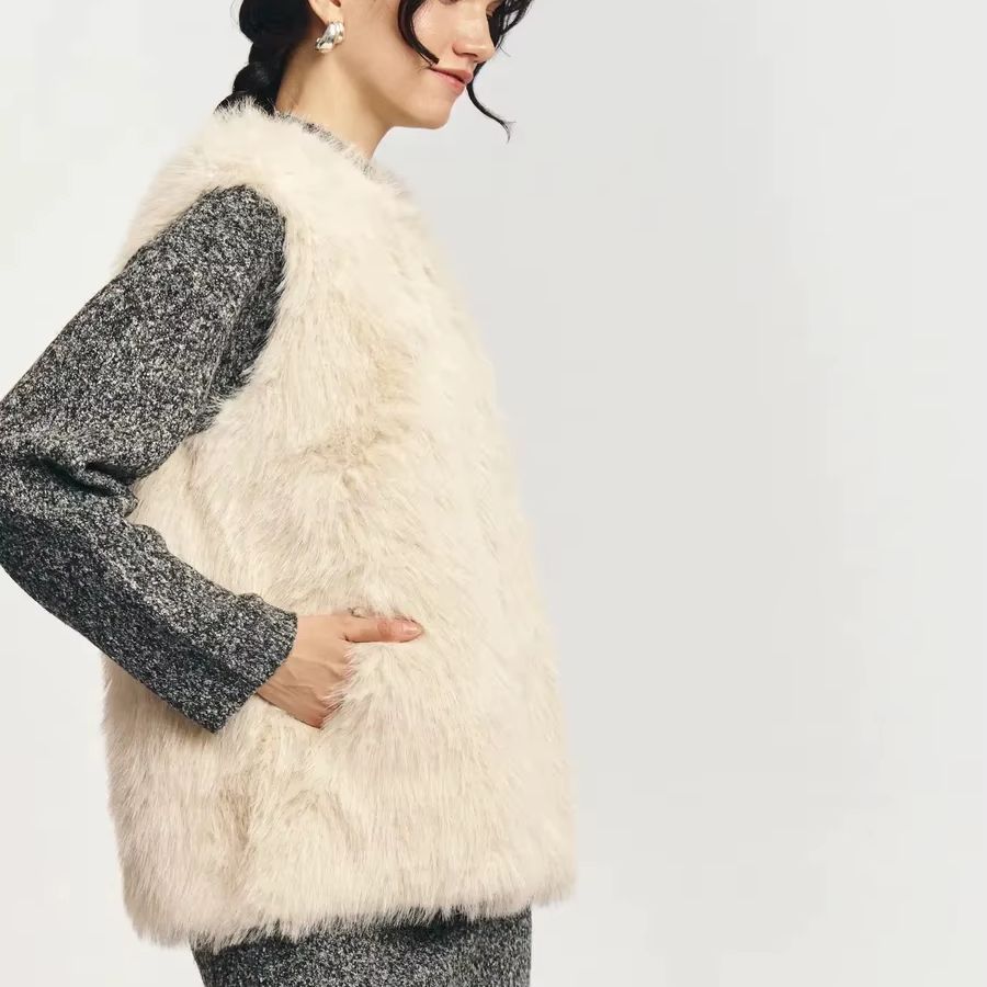 เสื้อกั๊กขนเฟอร์แบบเปิดด้านหน้ - Women'S Fashion Gilet บทวิจารณ์และราคา