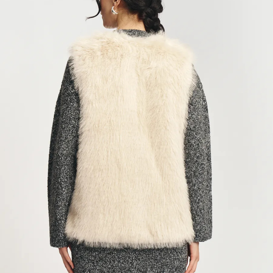 เสื้อกั๊กขนเฟอร์แบบเปิดด้านหน้ - Women'S Fashion Gilet บทวิจารณ์และราคา