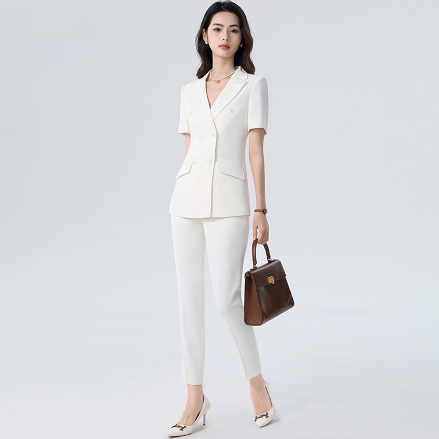 ชุดสูทผู้หญิงสีขาว Allingentle - Women'S Fashion Blazer บทวิจารณ์และราคา