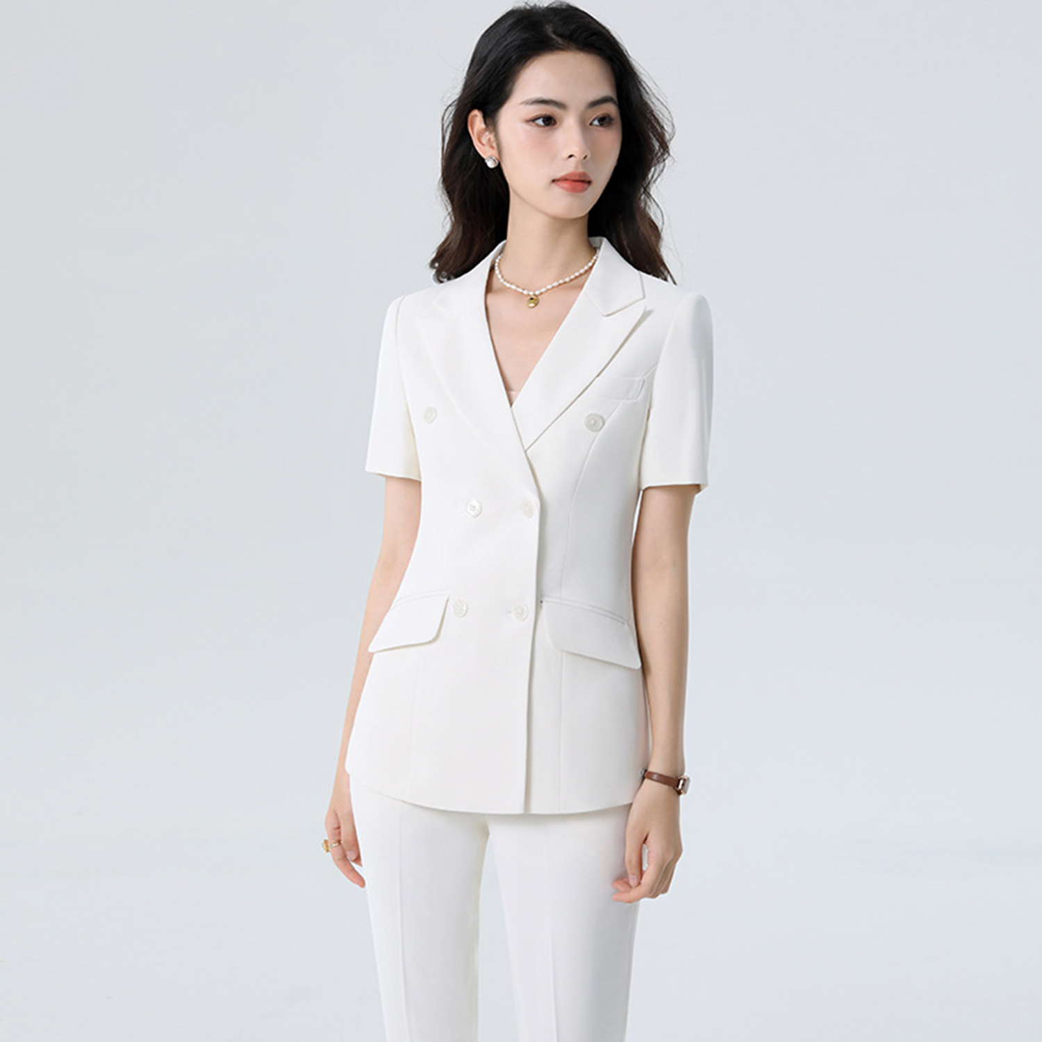 ชุดสูทผู้หญิงสีขาว Allingentle - Women'S Fashion Blazer บทวิจารณ์และราคา