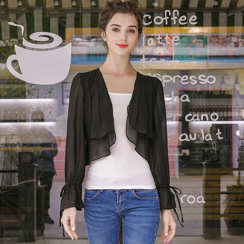 เสื้อคลุมชีฟองแขนระบายสำหรับผู - Women'S Fashion Kimono บทวิจารณ์และราคา