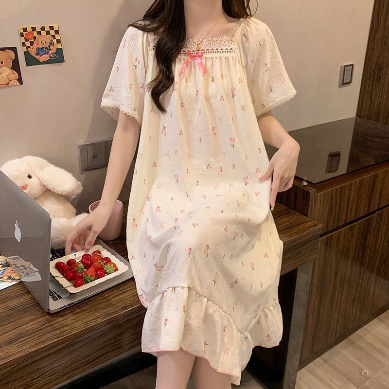 ชุดนอนสไตล์เจ้าหญิงไซส์ใหญ่ ชุ - Floral Summer Dress บทวิจารณ์และราคา