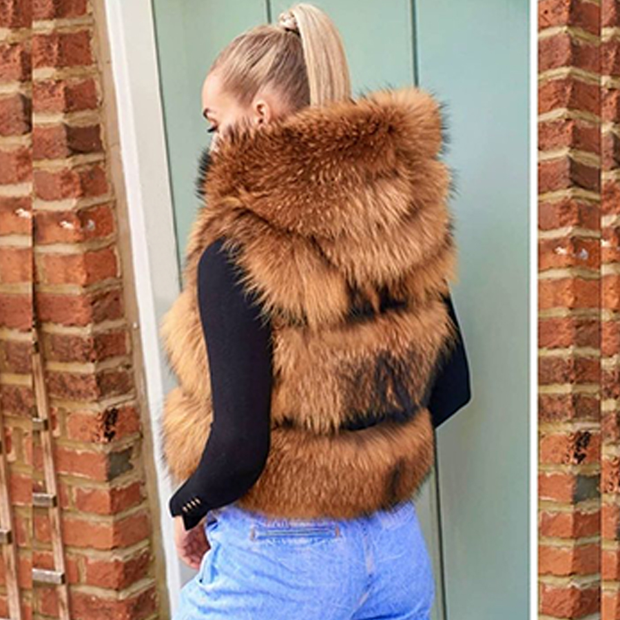จริง Raccoon ขนสัตว์เสื้อกั๊กผ - Women'S Fashion Gilet บทวิจารณ์และราคา