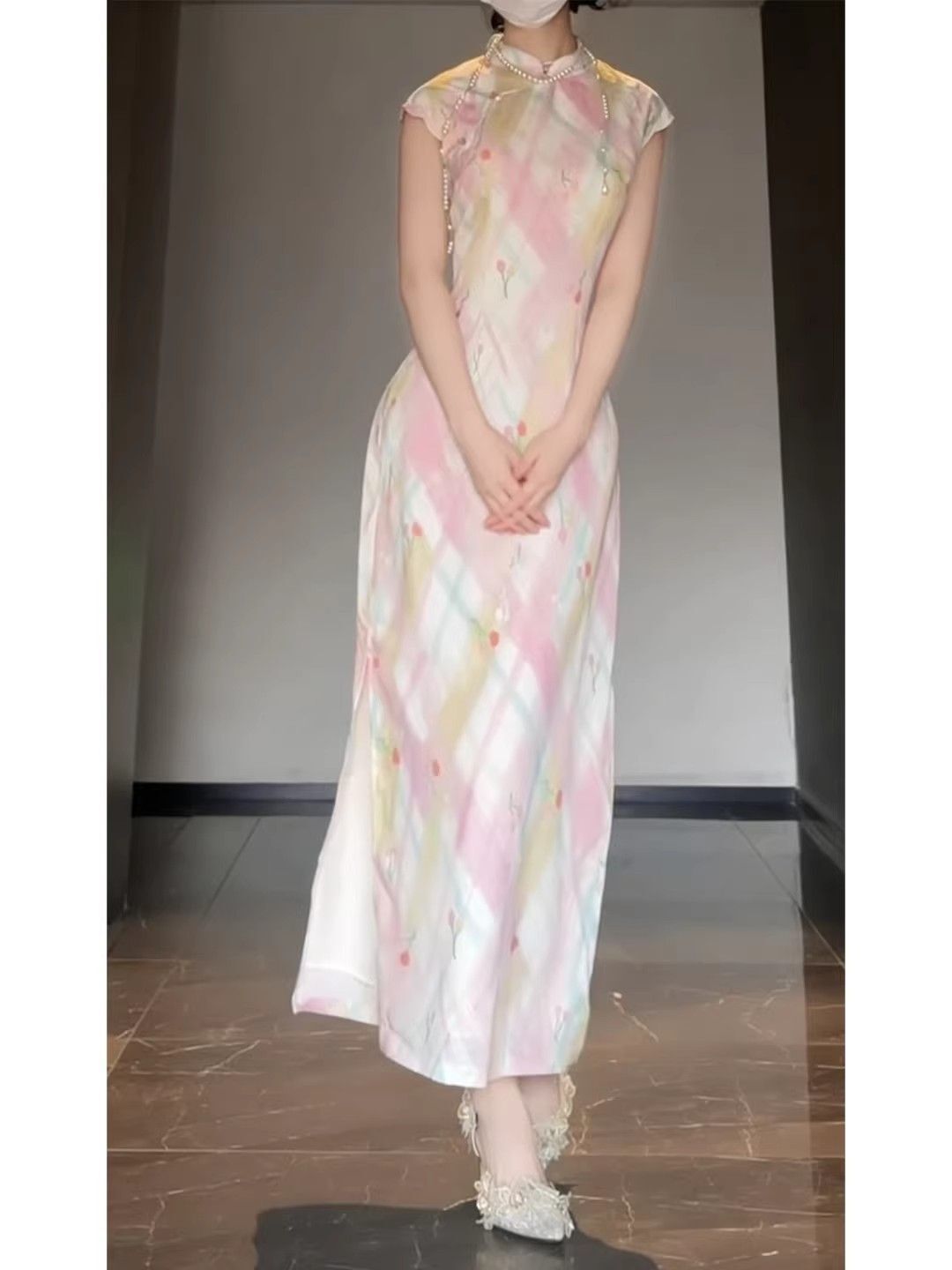 ชุดกี่เพ้าสไตล์จีนสมัยใหม่ลายด - Floral Summer Dress บทวิจารณ์และราคา