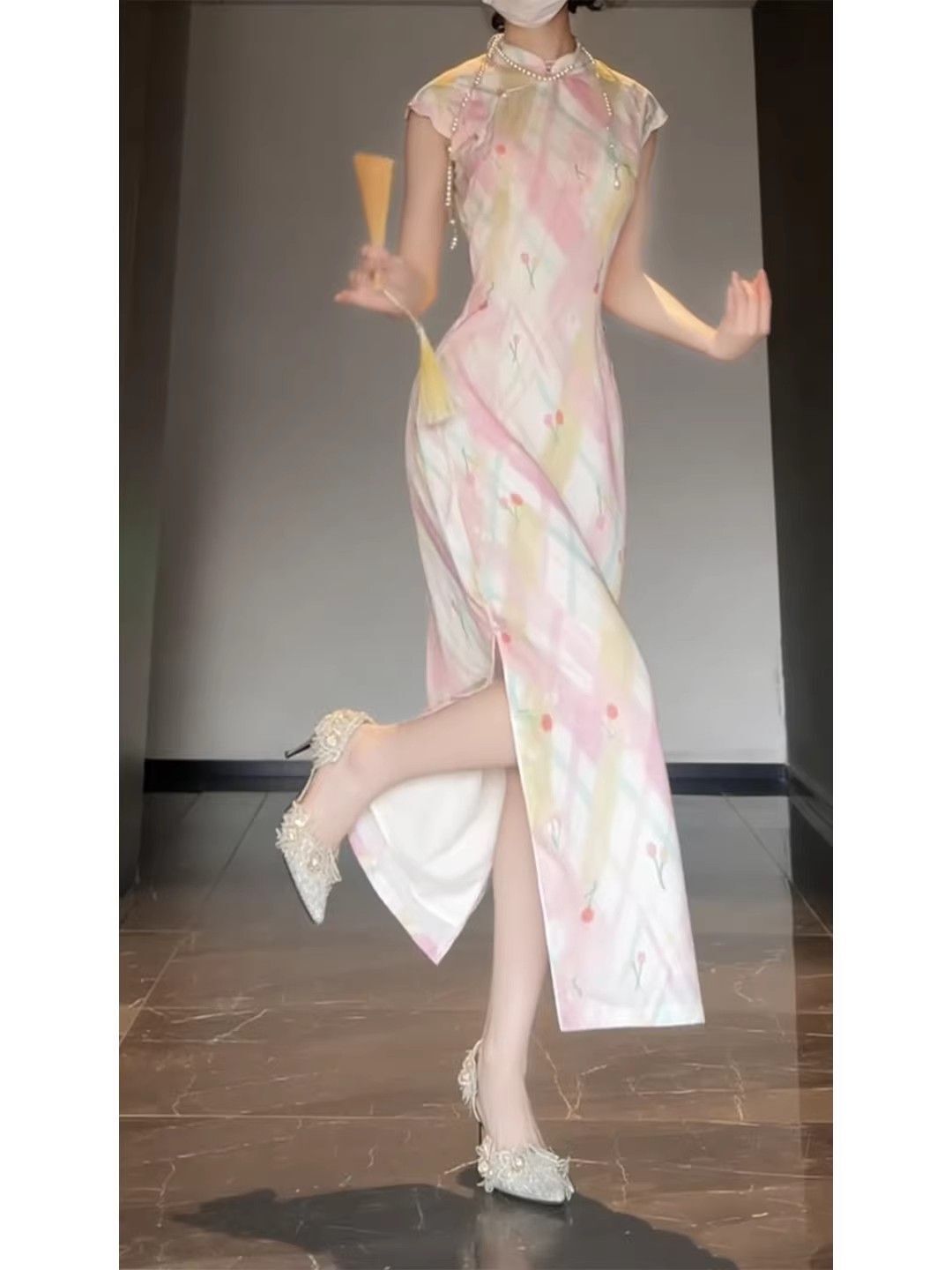 ชุดกี่เพ้าสไตล์จีนสมัยใหม่ลายด - Floral Summer Dress บทวิจารณ์และราคา