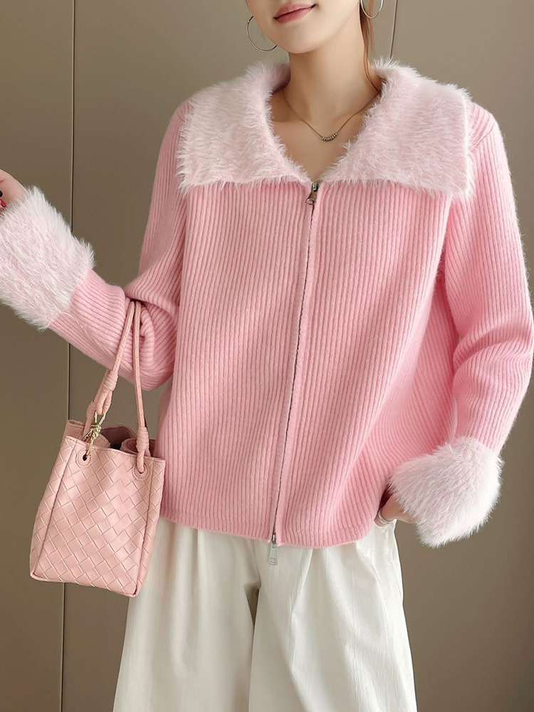 เสื้อสเวตเตอร์ถักแบบมีซิป ปกพั - Women'S Fashion Gilet บทวิจารณ์และราคา