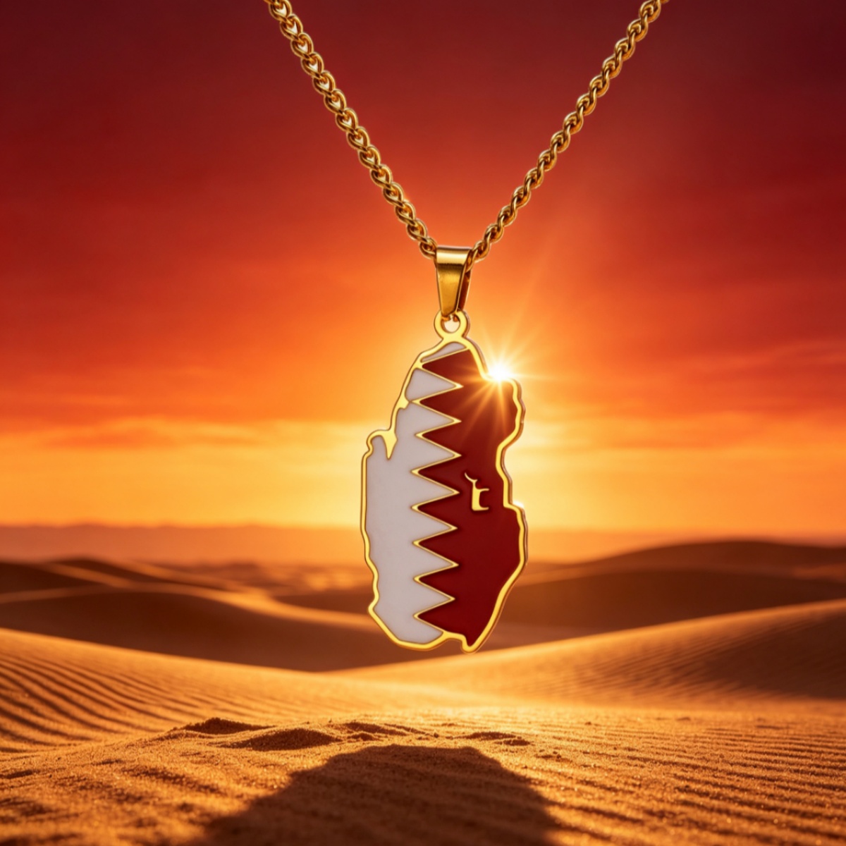 สร้อยคอรูปแผนที่กาตาร์แบบหยดน้ - Women Fashion Qatar บทวิจารณ์และราคา